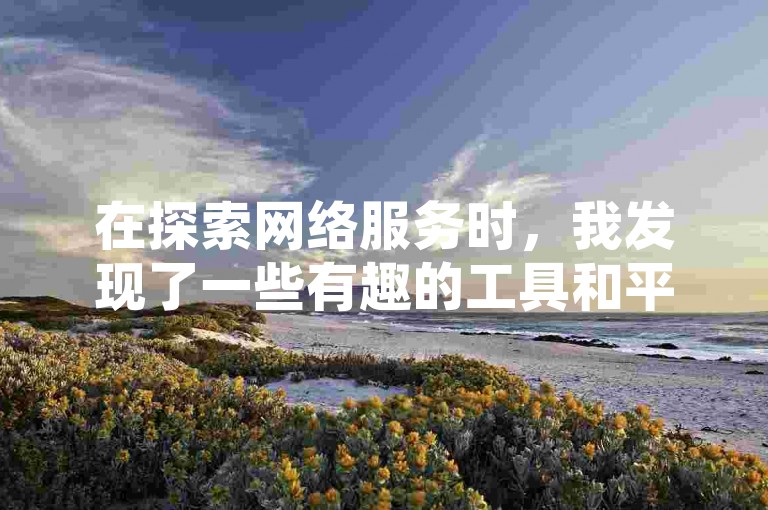 在探索网络服务时，我发现了一些有趣的工具和平台，比如可以提升社交媒体互动的应用程序，以及能够增加网站流量的服务。