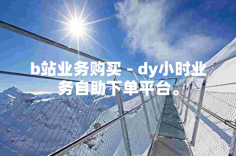 b站业务购买 - dy小时业务自助下单平台。