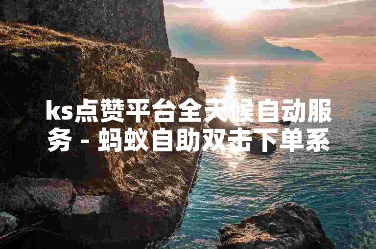 ks点赞平台全天候自动服务 - 蚂蚁自助双击下单系统