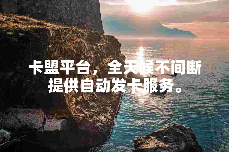 卡盟平台，全天候不间断提供自动发卡服务。