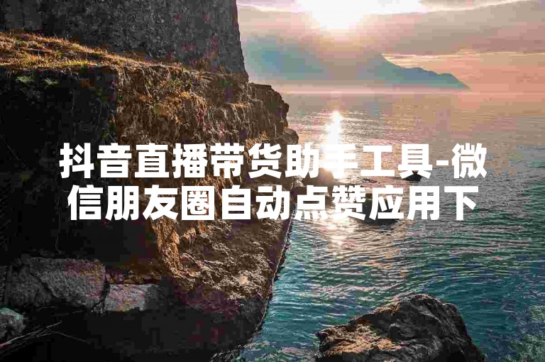 抖音直播带货助手工具-微信朋友圈自动点赞应用下载。