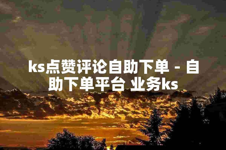 ks点赞评论自助下单 - 自助下单平台 业务ks