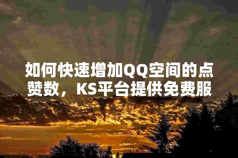 如何快速增加QQ空间的点赞数，KS平台提供免费服务 - 仅需1元即可获得3000粉丝，全民K歌与抖音24小时自助服务助你畅游无界。