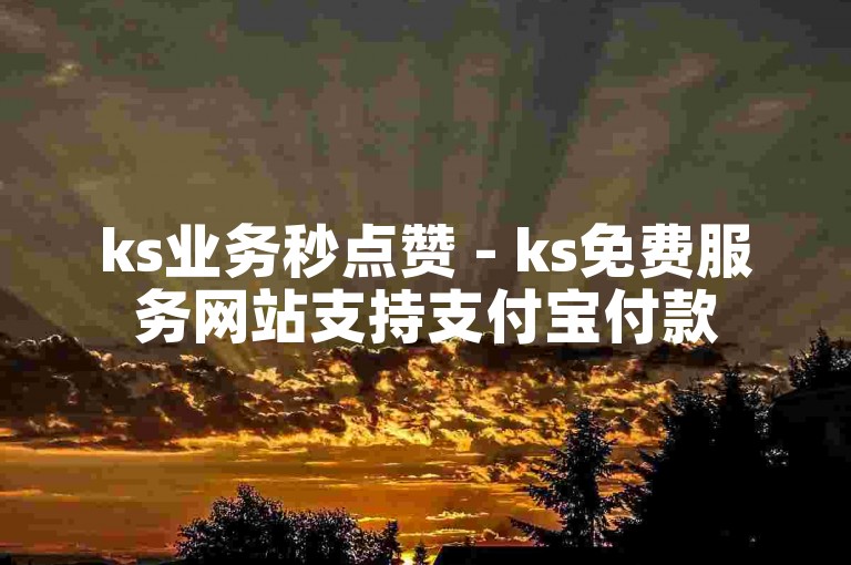 ks业务秒点赞 - ks免费服务网站支持支付宝付款