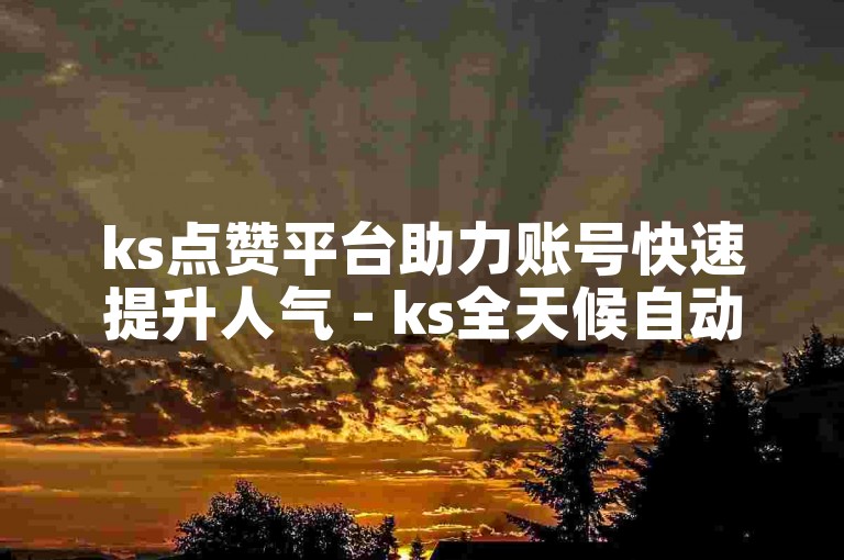 ks点赞平台助力账号快速提升人气 - ks全天候自动服务