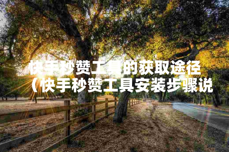 快手秒赞工具的获取途径（快手秒赞工具安装步骤说明）。