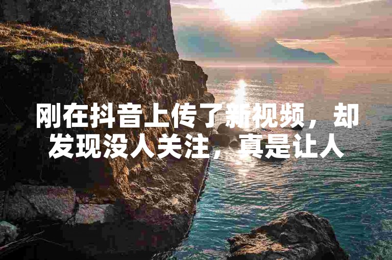 刚在抖音上传了新视频，却发现没人关注，真是让人头疼。