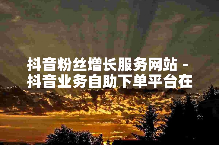抖音粉丝增长服务网站 - 抖音业务自助下单平台在线快速