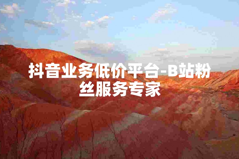 抖音业务低价平台-B站粉丝服务专家