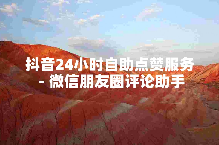 抖音24小时自助点赞服务 - 微信朋友圈评论助手