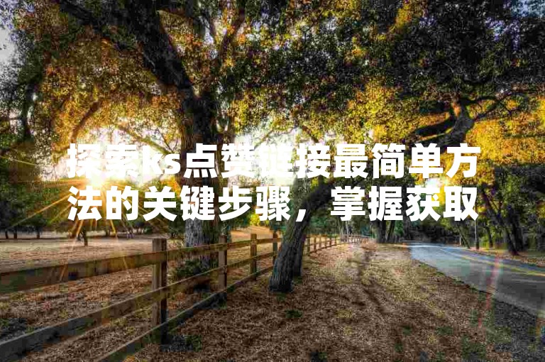 探索ks点赞链接最简单方法的关键步骤，掌握获取ks点赞链接的便捷技巧，新手必知！
