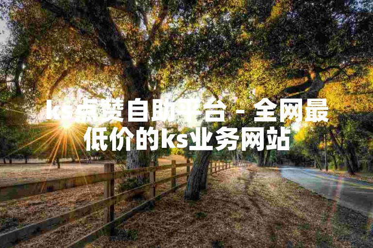 ks点赞自助平台 - 全网最低价的ks业务网站