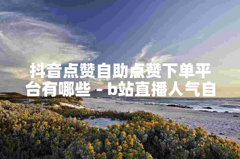 抖音点赞自助点赞下单平台有哪些 - b站直播人气自助下单平台