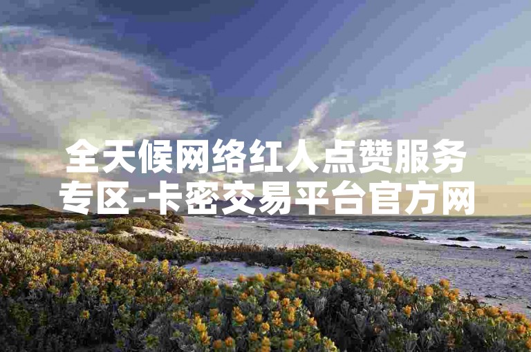 全天候网络红人点赞服务专区-卡密交易平台官方网站实时运营中。