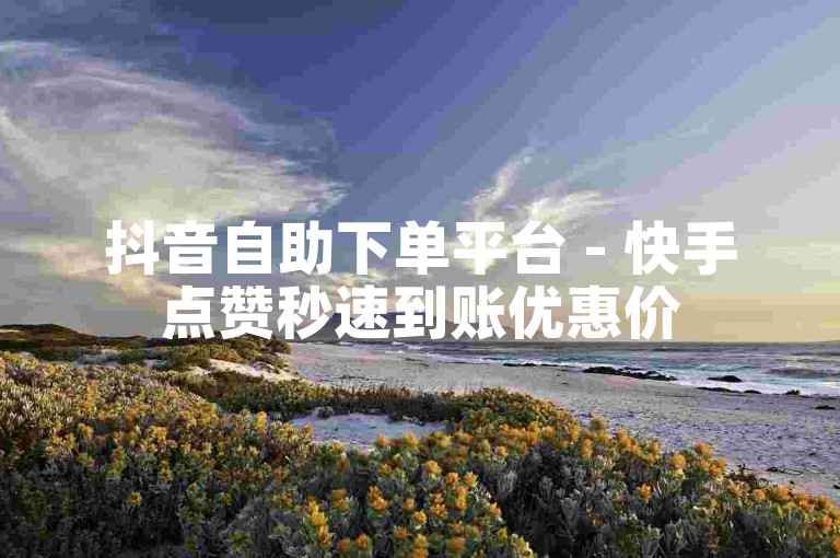 抖音自助下单平台 - 快手点赞秒速到账优惠价