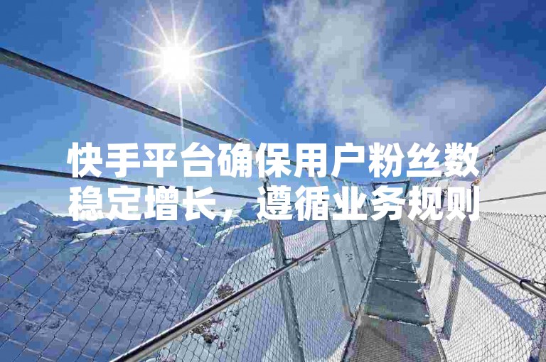 快手平台确保用户粉丝数稳定增长，遵循业务规则实现持续吸引。