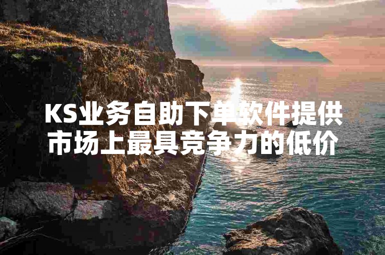 KS业务自助下单软件提供市场上最具竞争力的低价服务。