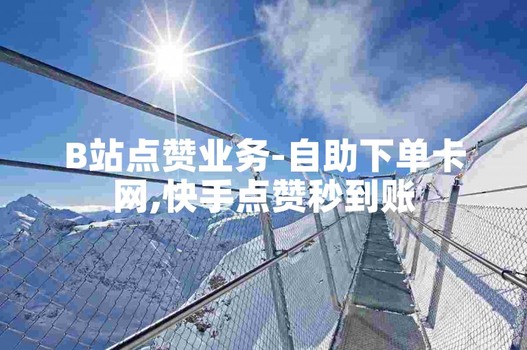 B站点赞业务-自助下单卡网,快手点赞秒到账