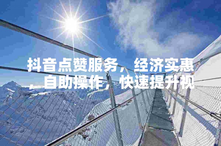 抖音点赞服务，经济实惠，自助操作，快速提升视频热度。