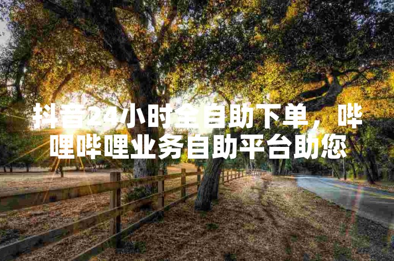 抖音24小时全自助下单，哔哩哔哩业务自助平台助您轻松实现。