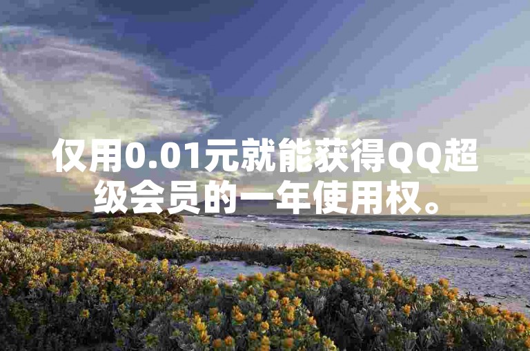 仅用0.01元就能获得QQ超级会员的一年使用权。