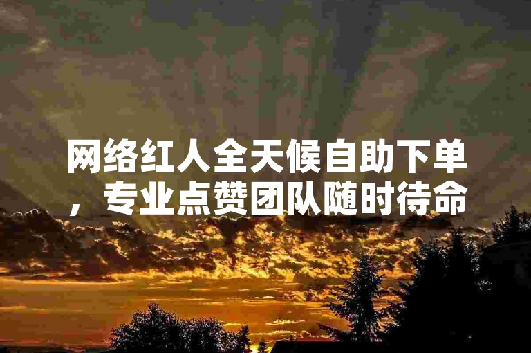 网络红人全天候自助下单，专业点赞团队随时待命。