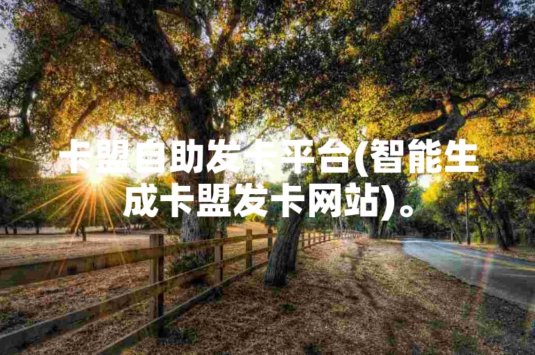 卡盟自助发卡平台(智能生成卡盟发卡网站)。