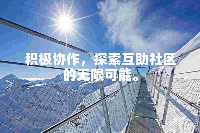 积极协作，探索互助社区的无限可能。