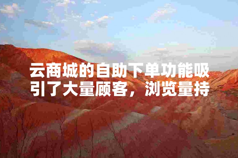 云商城的自助下单功能吸引了大量顾客，浏览量持续攀升。
