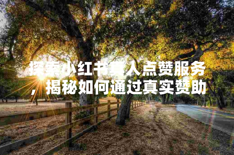 探索小红书真人点赞服务，揭秘如何通过真实赞助提升品牌影响力。