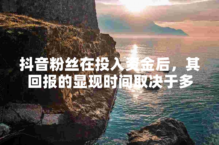抖音粉丝在投入资金后，其回报的显现时间取决于多种因素。