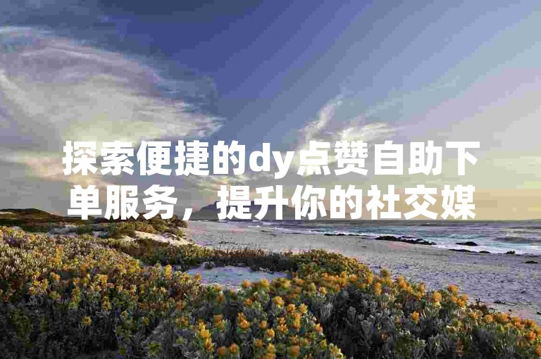 探索便捷的dy点赞自助下单服务，提升你的社交媒体影响力。
