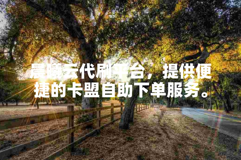 晨曦云代刷平台，提供便捷的卡盟自助下单服务。