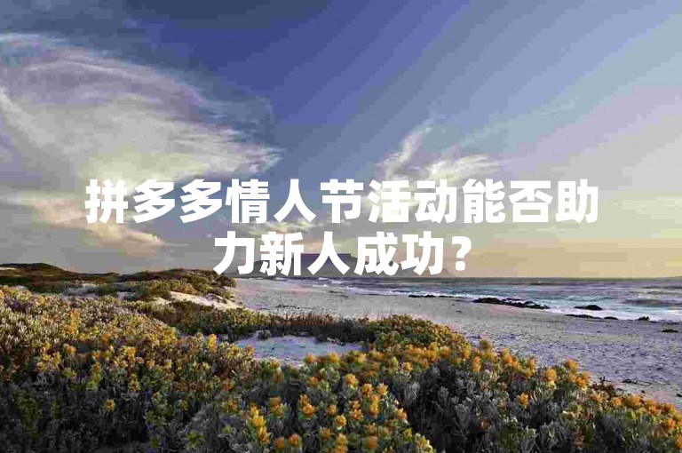 拼多多情人节活动能否助力新人成功？