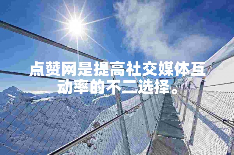 点赞网是提高社交媒体互动率的不二选择。
