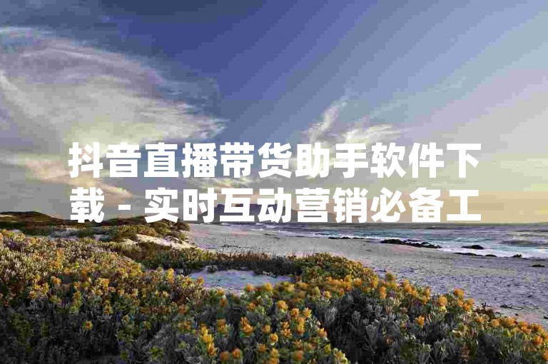 抖音直播带货助手软件下载 - 实时互动营销必备工具dy