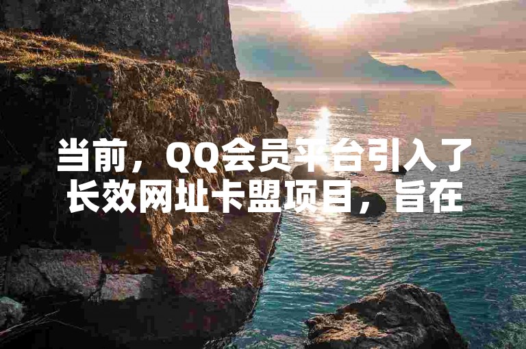 当前，QQ会员平台引入了长效网址卡盟项目，旨在为你提供更多优惠！