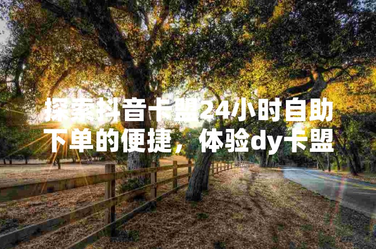 探索抖音卡盟24小时自助下单的便捷，体验dy卡盟业务自助平台带来的高效服务，快手在线自助业务让您轻松管理，而dy作品评论自助下单功能则为您的内容互动增添无限可能！