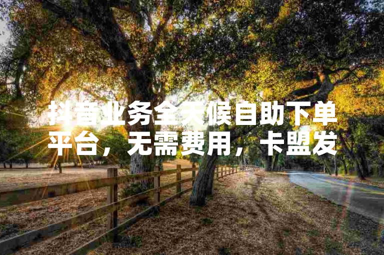 抖音业务全天候自助下单平台，无需费用，卡盟发卡网特色功能一览 - 经济实惠的24小时自动下单工具获取 - 快手点赞即刻响应网站。