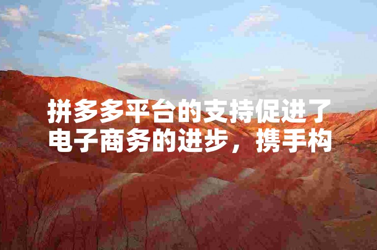 拼多多平台的支持促进了电子商务的进步，携手构建更加繁荣的明天。