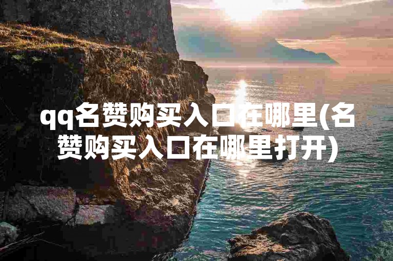 qq名赞购买入口在哪里(名赞购买入口在哪里打开)