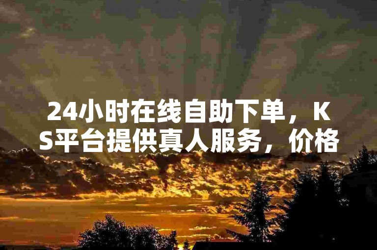 24小时在线自助下单，KS平台提供真人服务，价格实惠。