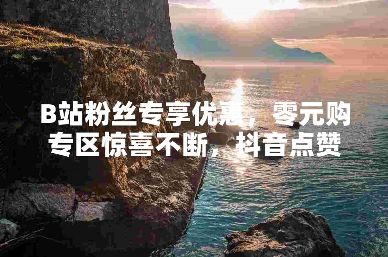 B站粉丝专享优惠，零元购专区惊喜不断，抖音点赞服务，瞬间收获五千赞誉。