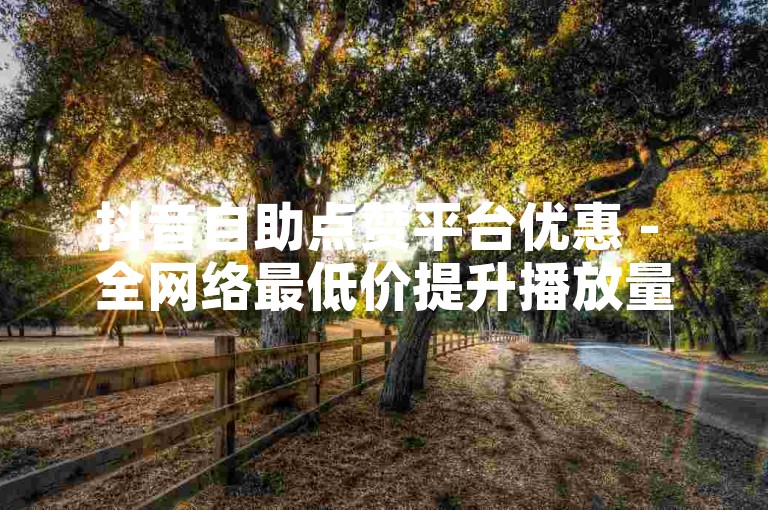 抖音自助点赞平台优惠 - 全网络最低价提升播放量服务