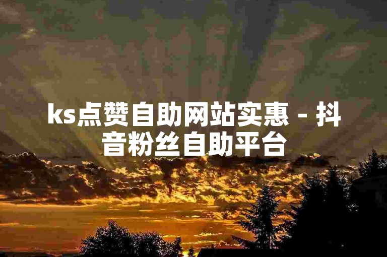 ks点赞自助网站实惠 - 抖音粉丝自助平台