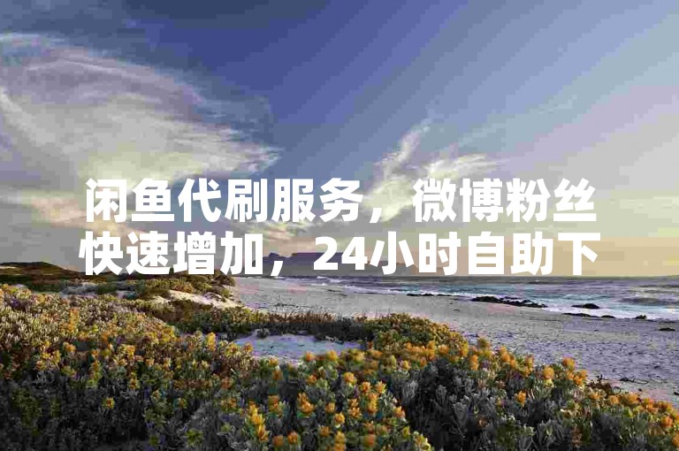 闲鱼代刷服务，微博粉丝快速增加，24小时自助下单平台随时为您服务。