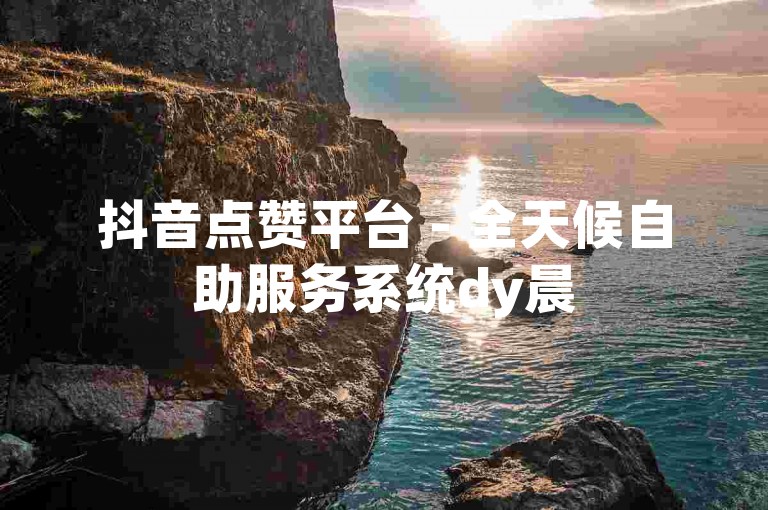 抖音点赞平台 - 全天候自助服务系统dy晨