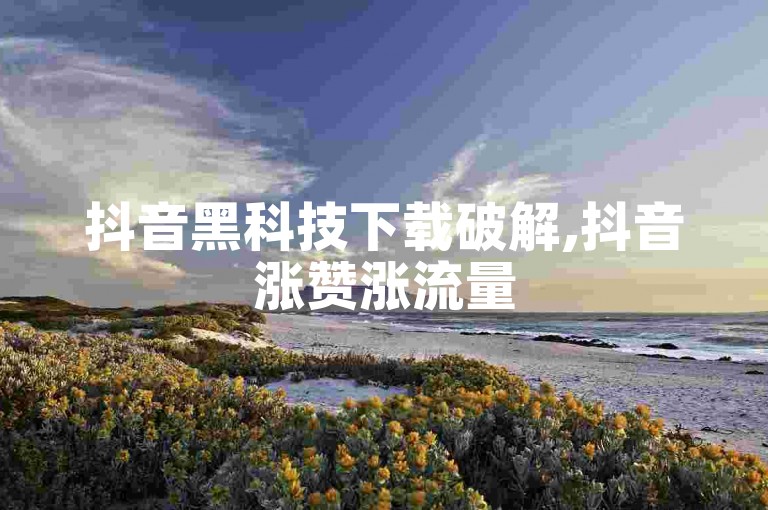 抖音黑科技下载破解,抖音涨赞涨流量