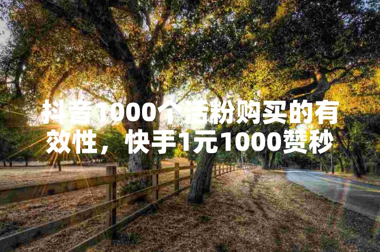 抖音1000个活粉购买的有效性，快手1元1000赞秒到服务。
