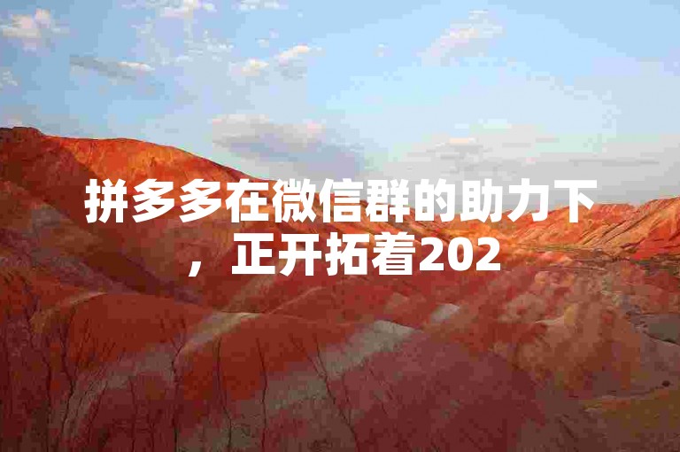 拼多多在微信群的助力下，正开拓着2025年社交电商的全新格局。
